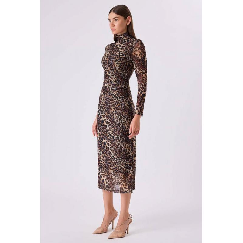 Fever Leopar Desenli Tül Kadın Elbise 342116009 (342116009) Fever Leopar Desenli Tül Kadın Elbise 342116009 (342116009)