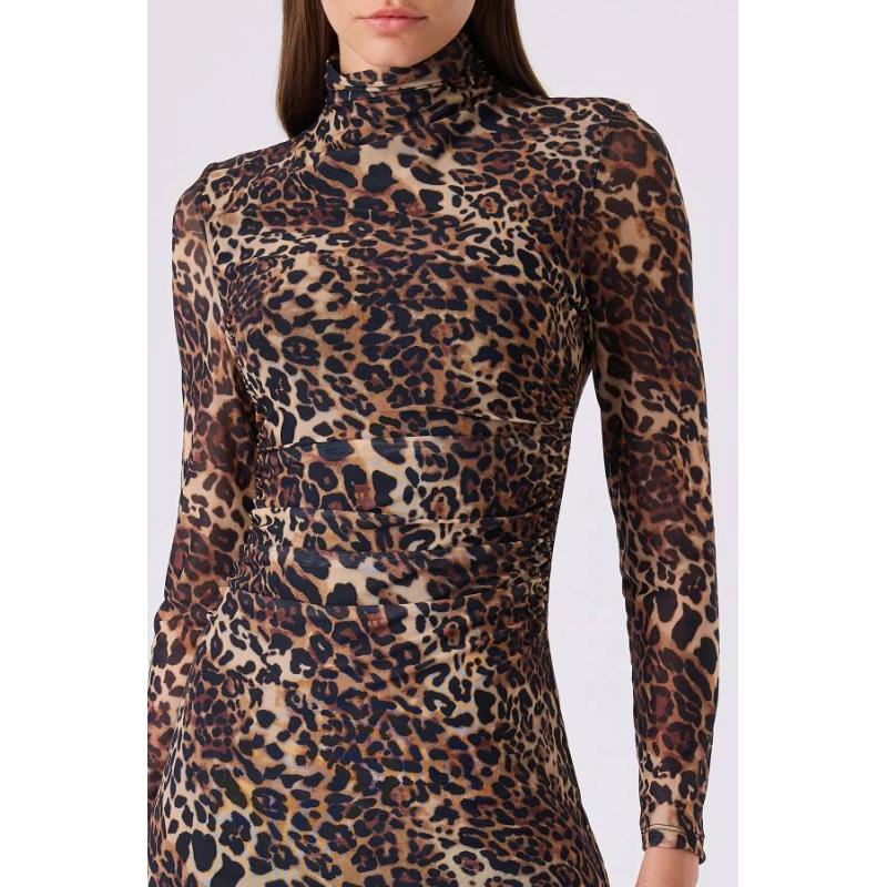 Fever Leopar Desenli Tül Kadın Elbise 342116009 (342116009) Fever Leopar Desenli Tül Kadın Elbise 342116009 (342116009)