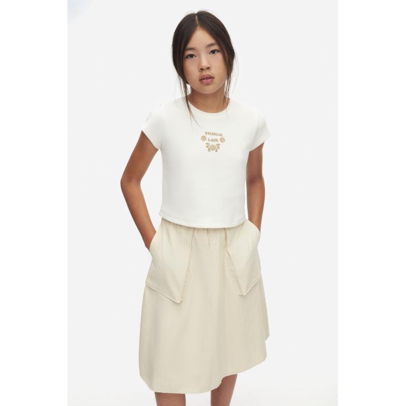 Nk Kids Drop Kız Çocuk T-shirt 38362 (38362) Ekru