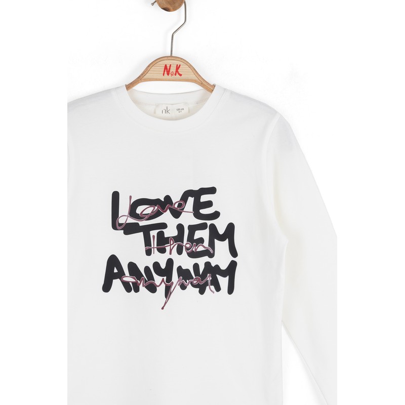 Nk Kids Kız Çocuk Uzun Kollu T-shirt 39302 (39302) Siyah
