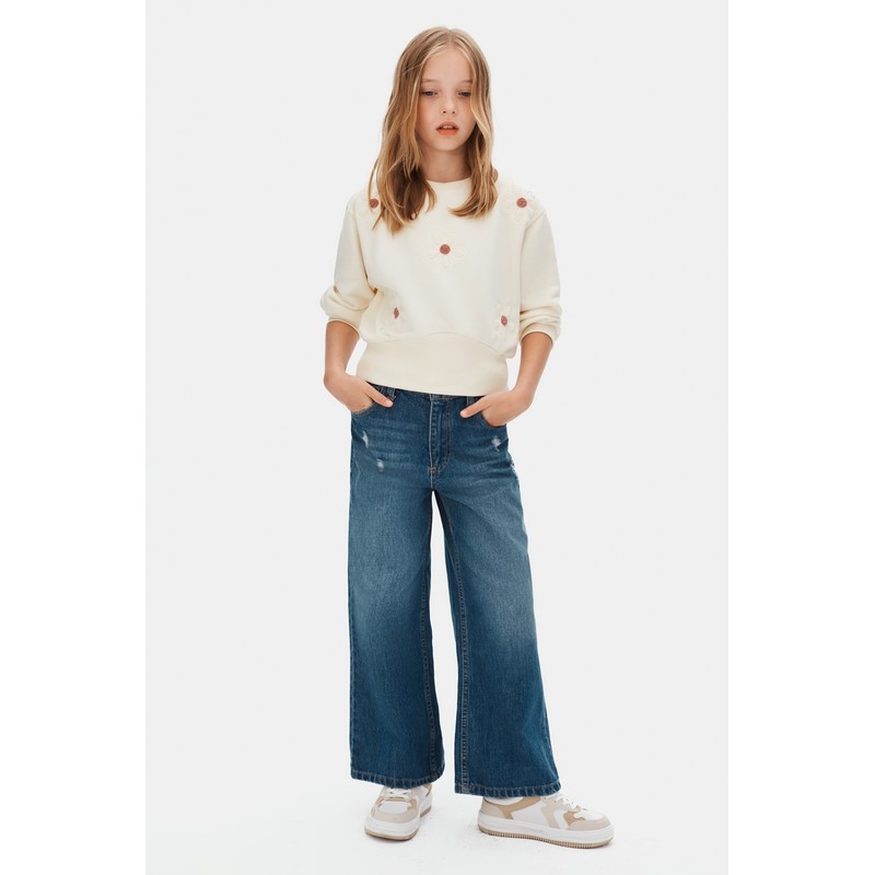 Nk Kids Kız Çocuk Sweatshirt 39306 (39306) Krem Nk Kids Kız Çocuk Sweatshirt 39306 (39306) Krem