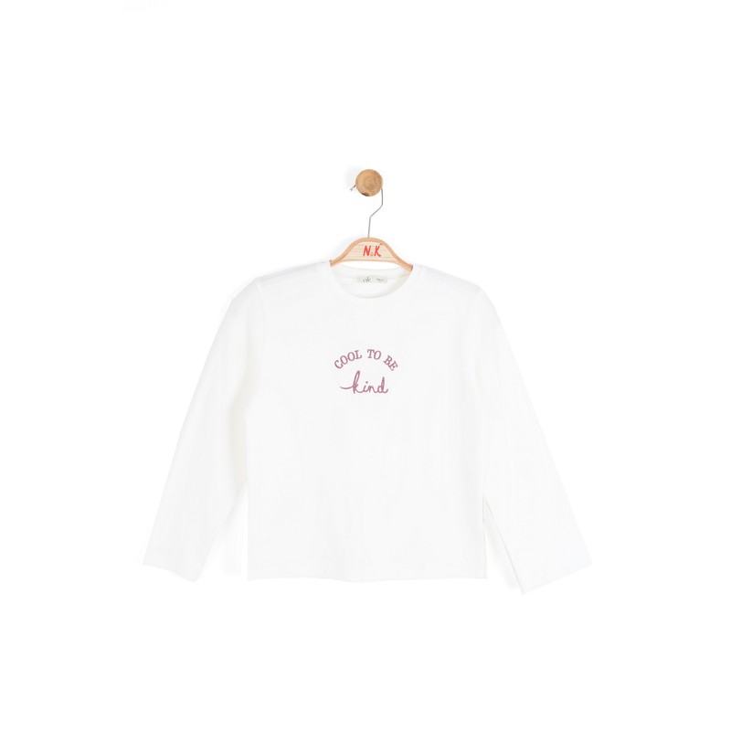 Nk Kids Kız Çocuk Uzun Kollu T-shirt 39311 (39311) Ekru