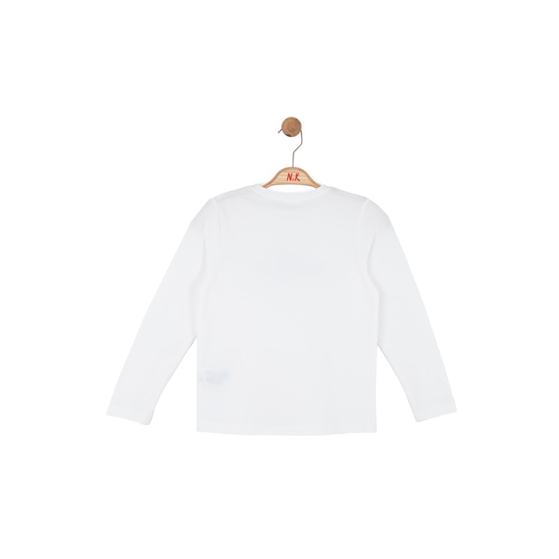 Nk Kids Kız Çocuk Uzun Kollu T-shirt 39329 (39329) Ekru-Kahve