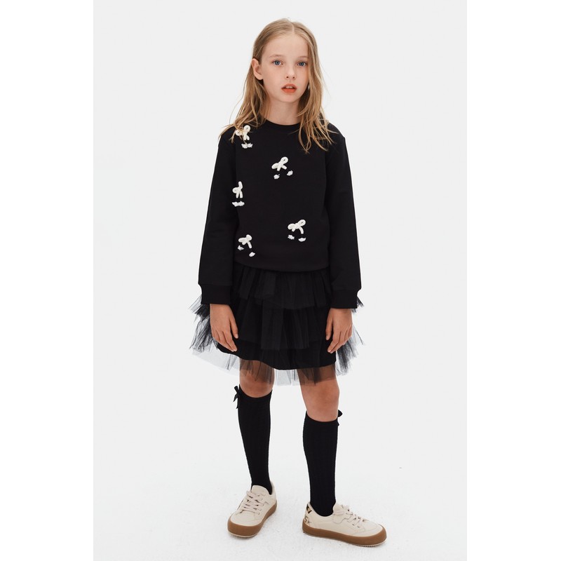 Nk Kids Kız Çocuk Sweatshirt 39518 (39518) Siyah
