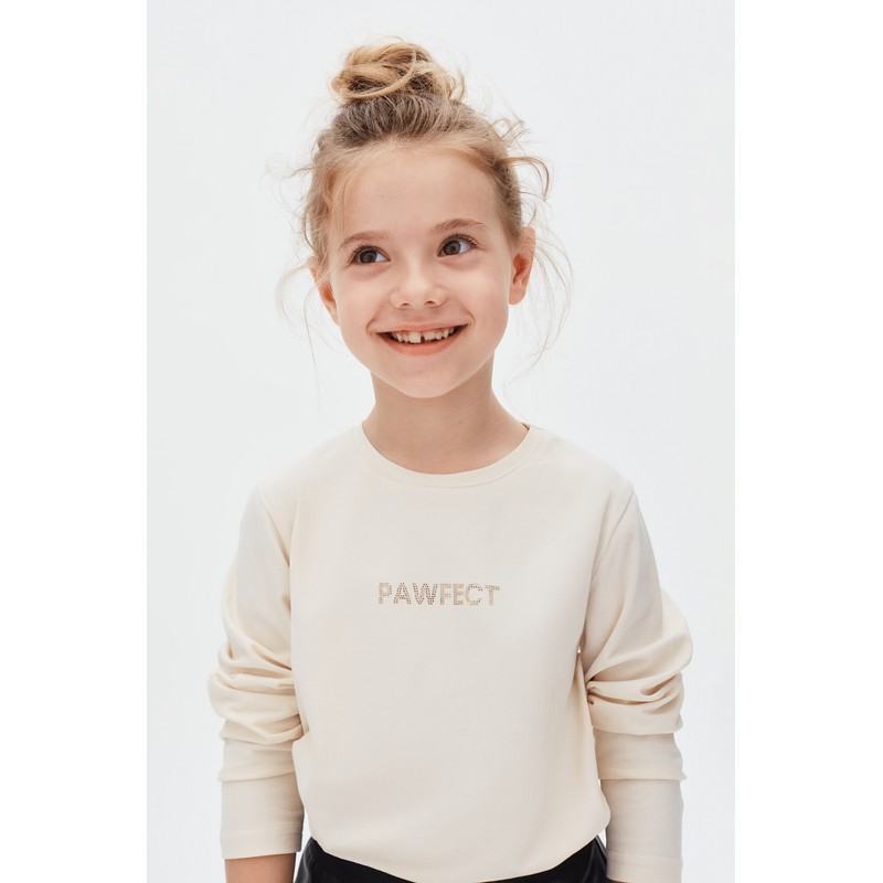 Nk Kids Kız Çocuk Uzun Kollu T-shirt 39522 (39522) Krem