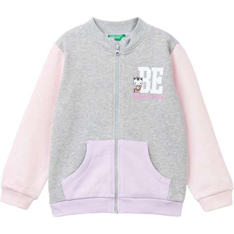Benetton Kız Bebek Fermuarlı Sweatshirt 3J70G5037-24K (3J70G5037-24K) Gri