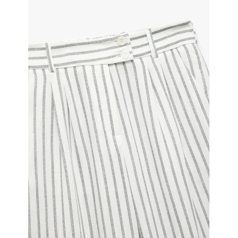 Koton Keten Görünümlü Pileli Cepli Kadın Bol Paça Pantolon 5SAK40039PW (5SAK40039PW) Koton Keten Görünümlü Pileli Cepli Kadın Bol Paça Pantolon 5SAK40039PW (5SAK40039PW)