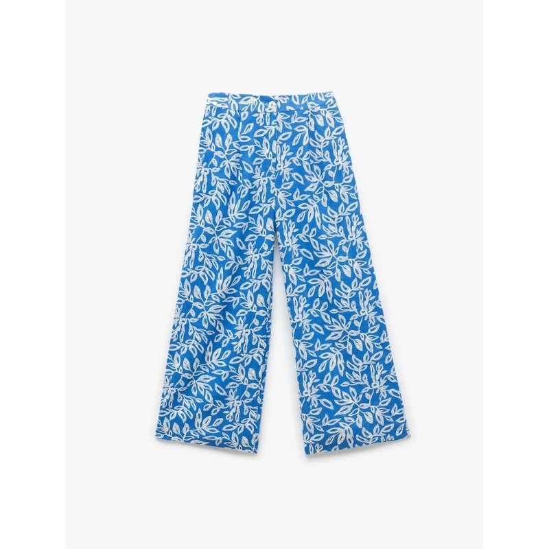 Koton Düz Paça Düğmeli Çiçekli Kadın Pantolon 5SAL40063IW (5SAL40063IW) Koton Düz Paça Düğmeli Çiçekli Kadın Pantolon 5SAL40063IW (5SAL40063IW)