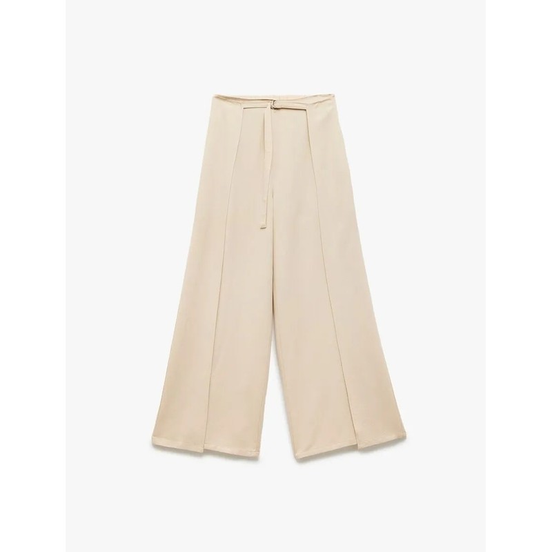 Koton Viskon Kemer Detaylı Yırtmaçlı Nervürlü Kadın Geniş Paça Pantolon 5SAL40102IW (5SAL40102IW) Koton Viskon Kemer Detaylı Yırtmaçlı Nervürlü Kadın Geniş Paça Pantolon 5SAL40102IW (5SAL40102IW)