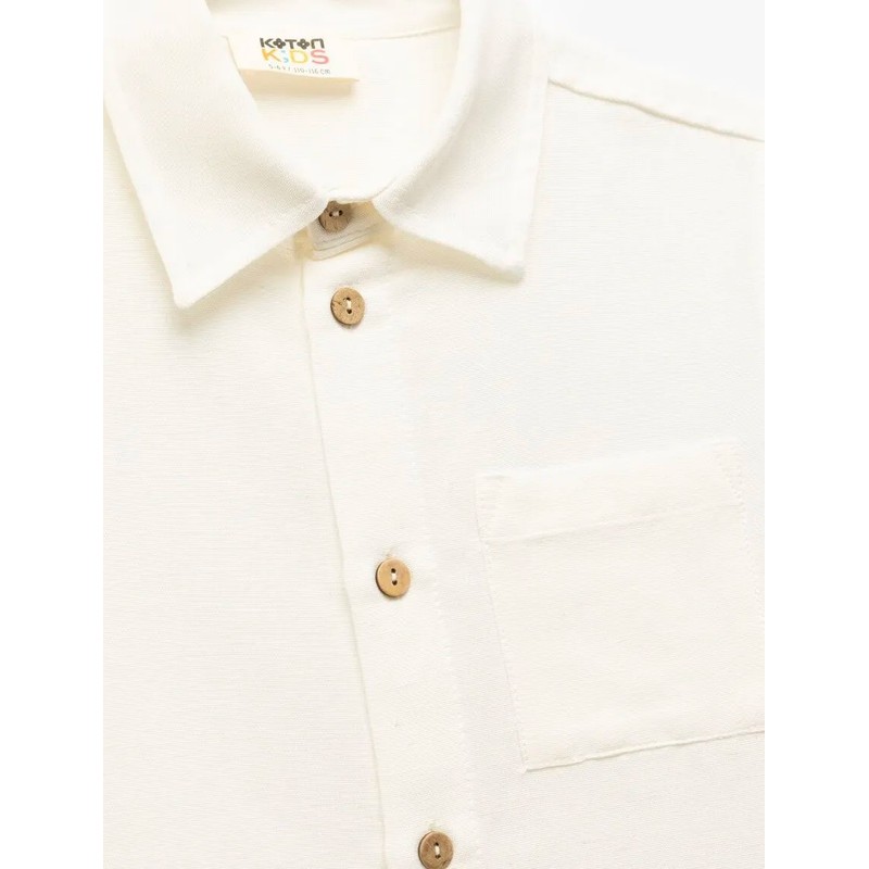 Koton Cep Detaylı Keten Karışımlı Erkek Çocuk Basic Gömlek 5SKB60004TW (5SKB60004TW) Koton Cep Detaylı Keten Karışımlı Erkek Çocuk Basic Gömlek 5SKB60004TW (5SKB60004TW)