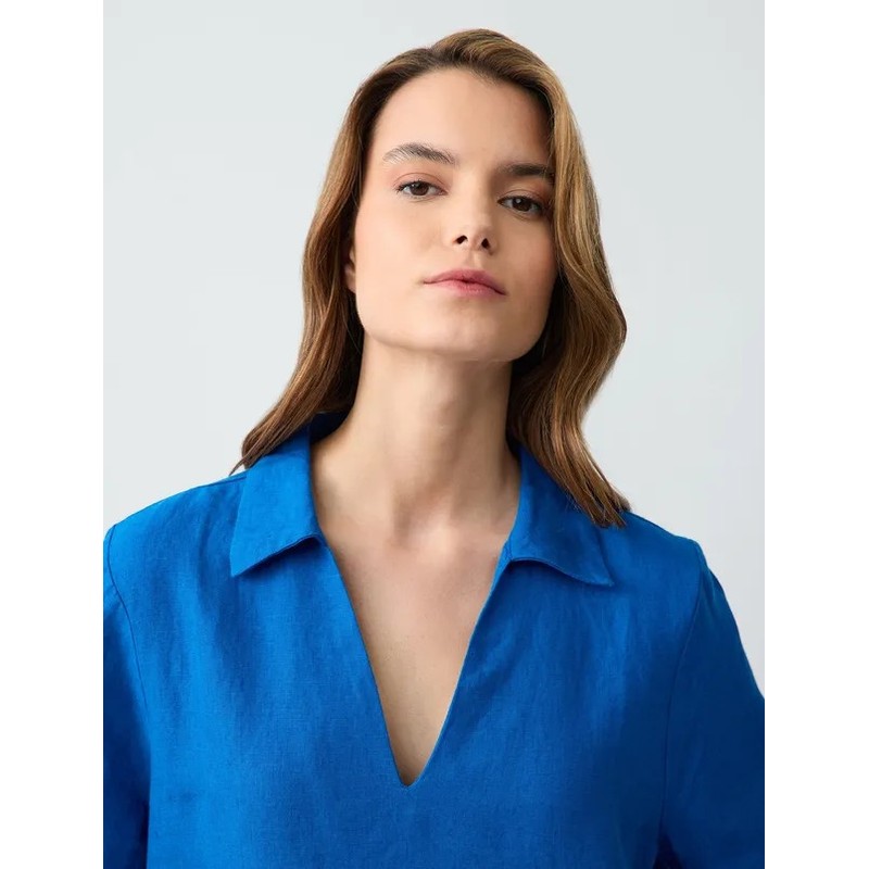 Jimmy Key %100 Keten Rahat Kesim V Yaka Kısa Kollu Kadın Mini Elbise 5SW062681 (5SW062681) Jimmy Key %100 Keten Rahat Kesim V Yaka Kısa Kollu Kadın Mini Elbise 5SW062681 (5SW062681)