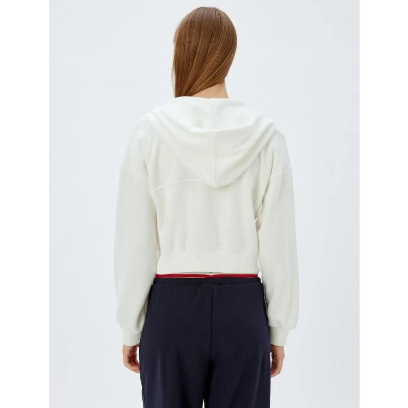 Koton Cepli Uzun Kollu Kadın Crop Fermuarlı Sweatshirt 5WAK10056EK (5WAK10056EK) Koton Cepli Uzun Kollu Kadın Crop Fermuarlı Sweatshirt 5WAK10056EK (5WAK10056EK)