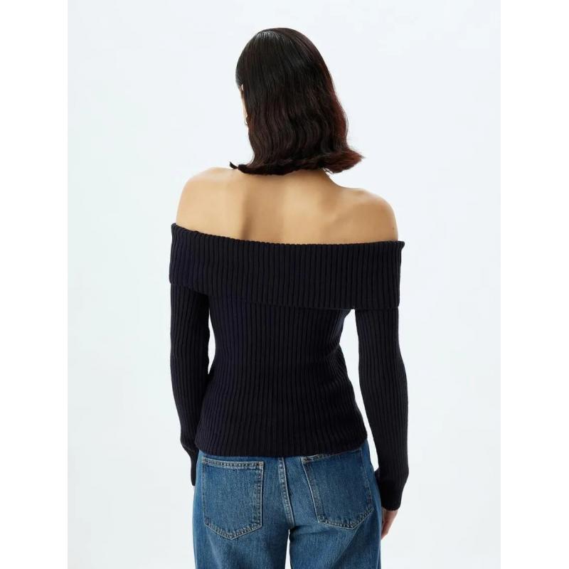 Koton Omzu Açık Kadın Triko Kazak 5WAK90245HT (5WAK90245HT) Koton Omzu Açık Kadın Triko Kazak 5WAK90245HT (5WAK90245HT)