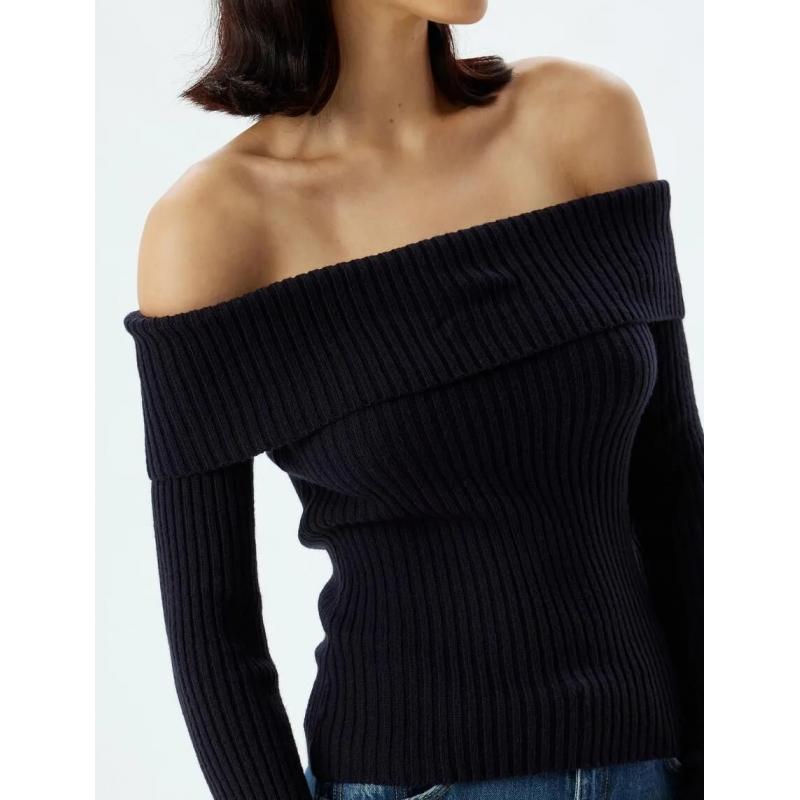 Koton Omzu Açık Kadın Triko Kazak 5WAK90245HT (5WAK90245HT) Koton Omzu Açık Kadın Triko Kazak 5WAK90245HT (5WAK90245HT)