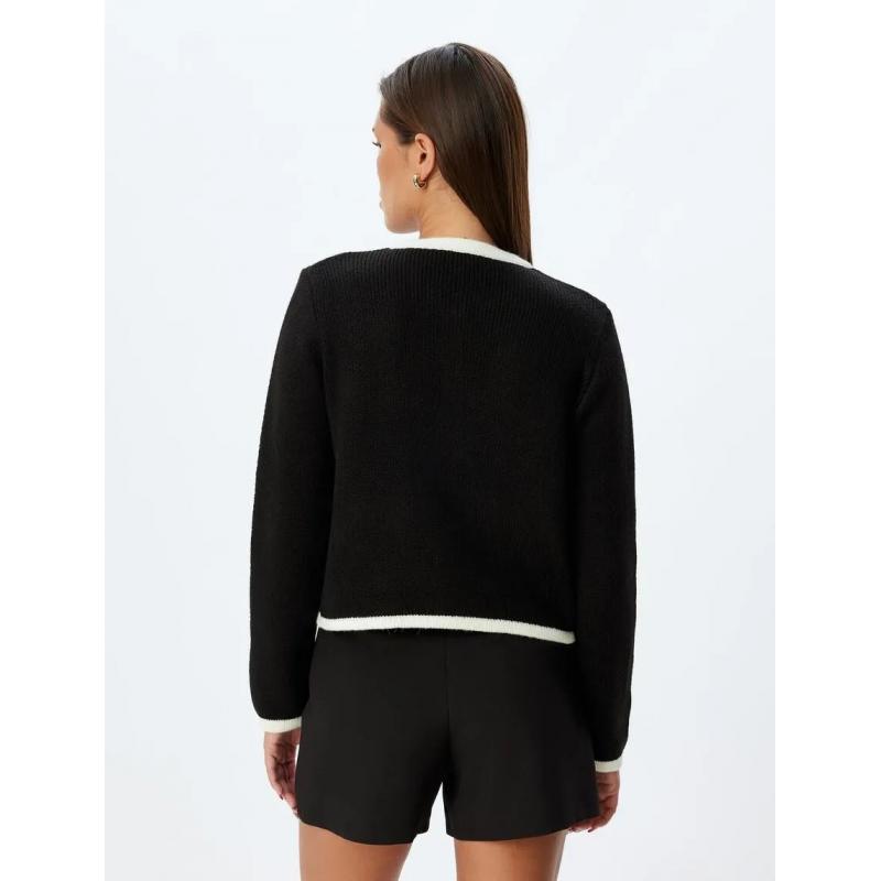 Koton Düğmeli Uzun Kollu Cepli Renk Kontrastlı Kadın Triko Hırka 5WAK90285HT (5WAK90285HT) Koton Düğmeli Uzun Kollu Cepli Renk Kontrastlı Kadın Triko Hırka 5WAK90285HT (5WAK90285HT)