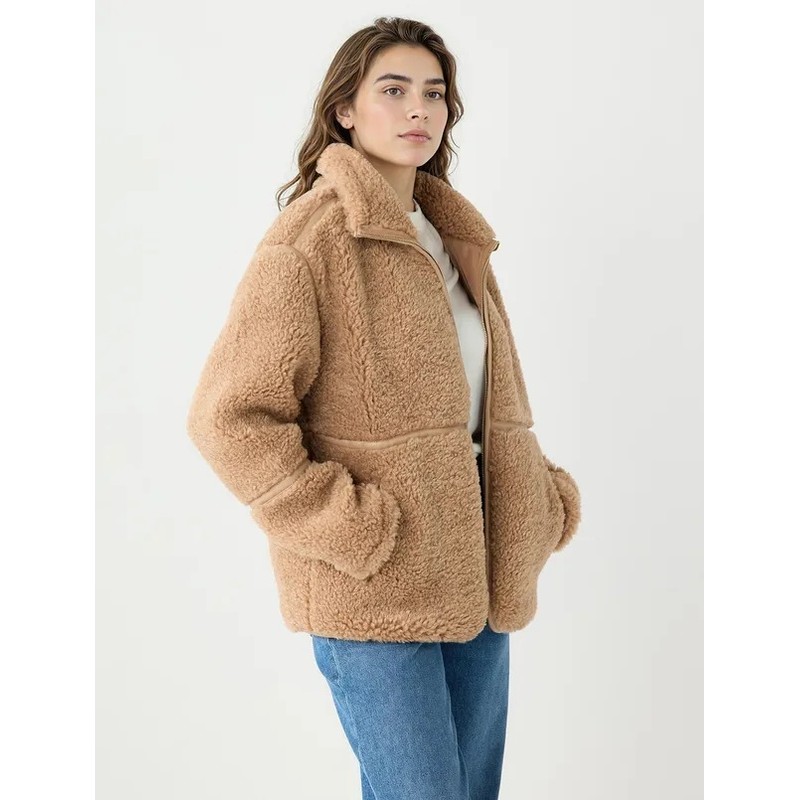 Jimmy Key Dik Yaka Fermuarlı Kadın Peluş Mont (5WW053688) Jimmy Key Dik Yaka Fermuarlı Kadın Peluş Mont (5WW053688)