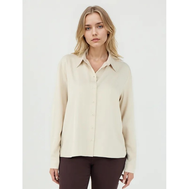 Jimmy Key Düz Kesim Kadın Gömlek (5WW084666) Taş