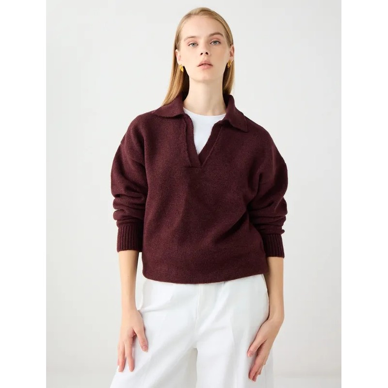 Jimmy Key V Yaka Kadın Triko Kazak (5WW135621) Jimmy Key V Yaka Kadın Triko Kazak (5WW135621)