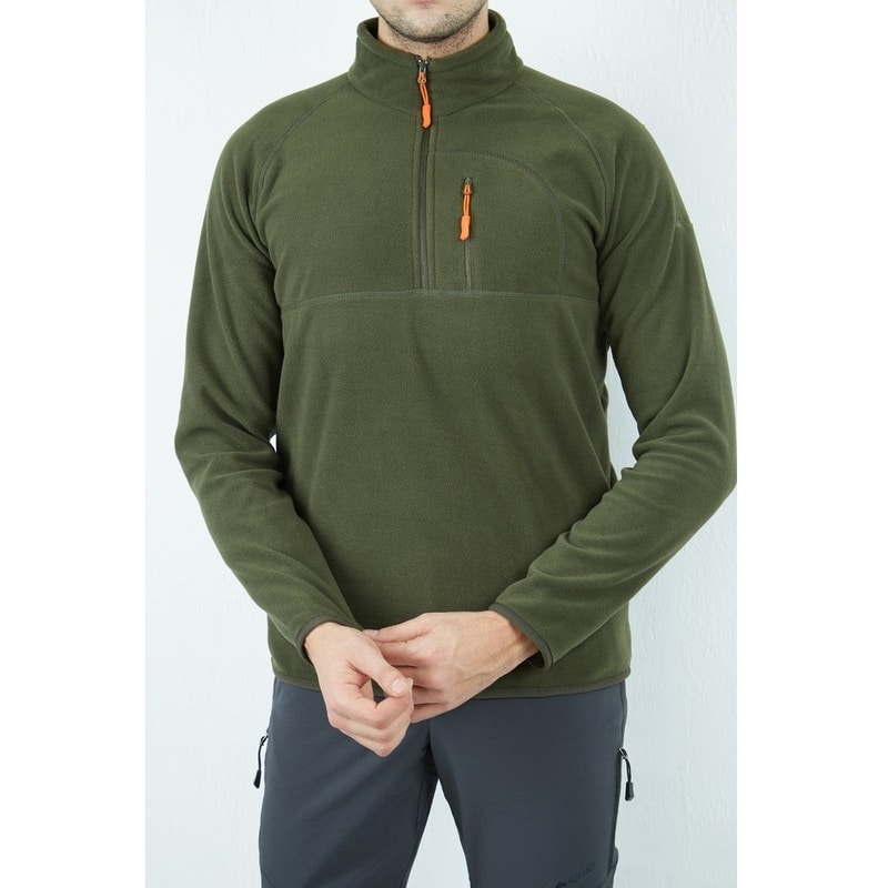 Alpinist Gamma Yarım Fermuarlı Erkek Outdoor Polar (600508) Haki