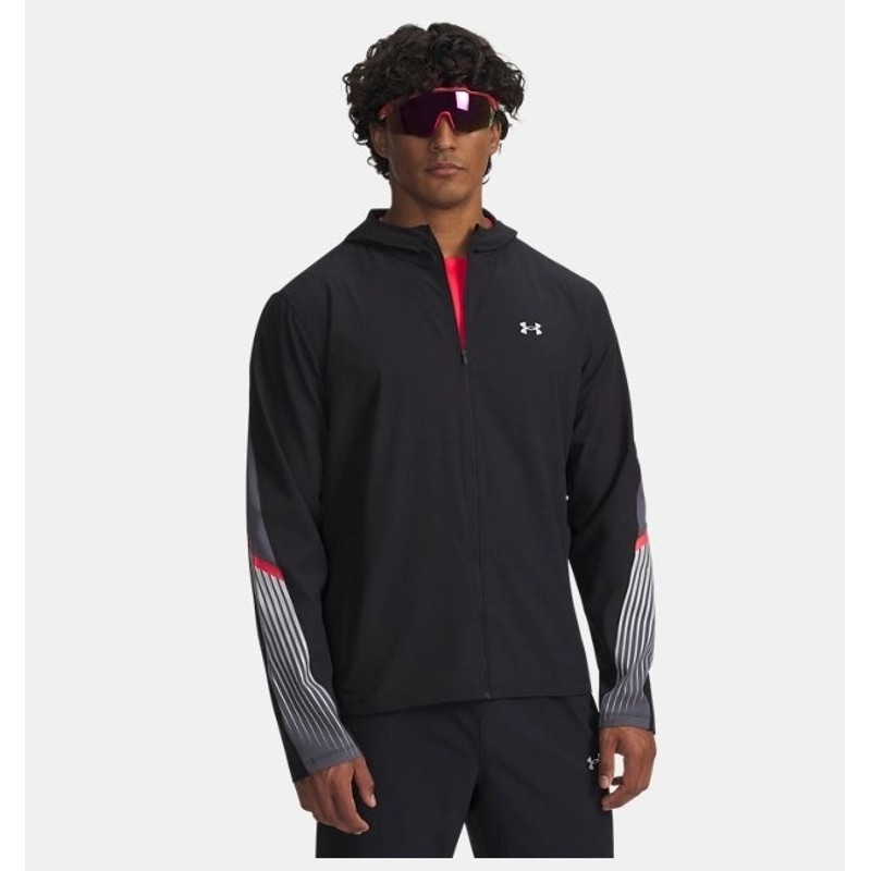 Under Armour Ua Velociti Storm Hooded Erkek Eşofman Üstü 6005900-001 (6005900-001) Siyah