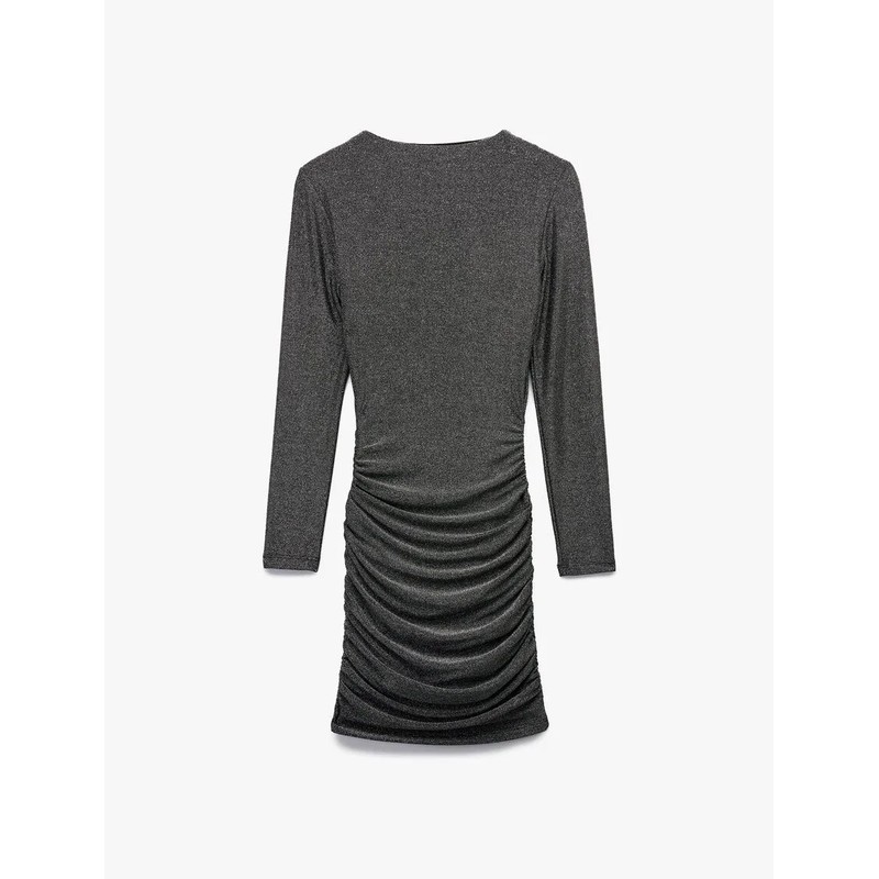 Koton Dar Kesim Drapeli Kadın Mini Abiye Elbise 6WAK80027FK (6WAK80027FK) Koton Dar Kesim Drapeli Kadın Mini Abiye Elbise 6WAK80027FK (6WAK80027FK)