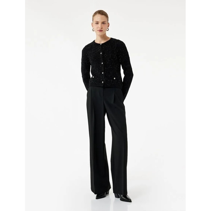 Koton Düğmeli Metalik İplik Detaylı Kadın Triko Hırka 6WAK90047HT (6WAK90047HT) Koton Düğmeli Metalik İplik Detaylı Kadın Triko Hırka 6WAK90047HT (6WAK90047HT)