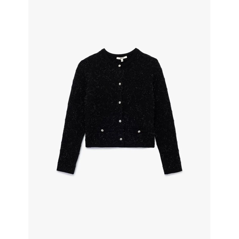 Koton Düğmeli Metalik İplik Detaylı Kadın Triko Hırka 6WAK90047HT (6WAK90047HT) Koton Düğmeli Metalik İplik Detaylı Kadın Triko Hırka 6WAK90047HT (6WAK90047HT)