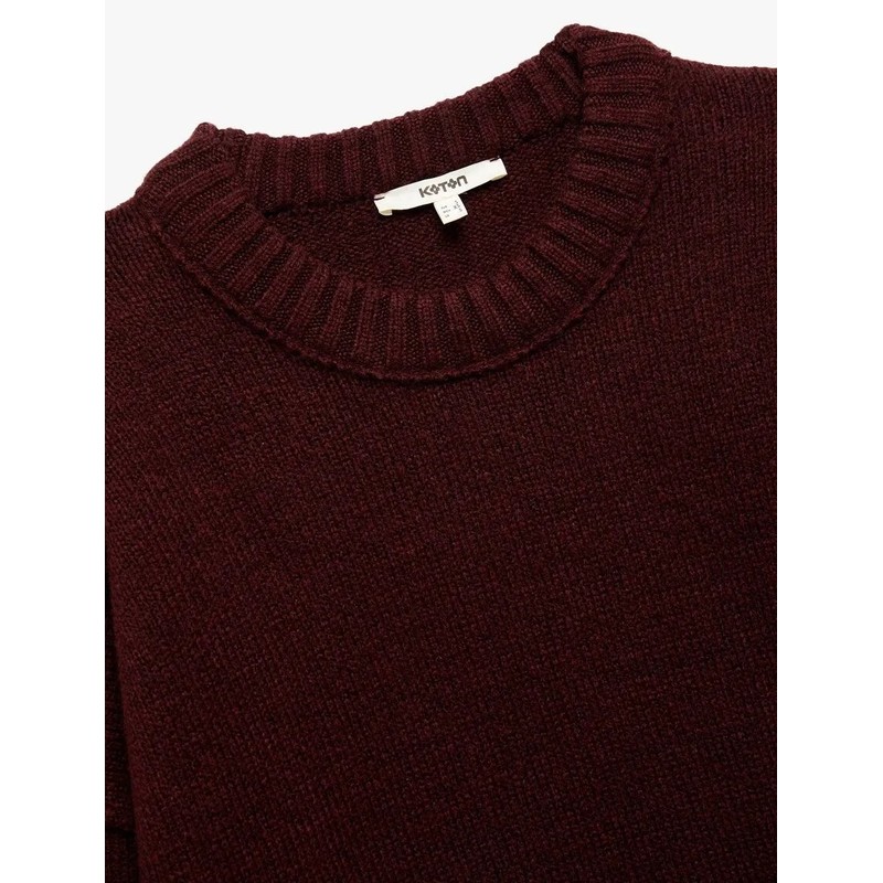 Koton Bisiklet Yaka Triko Kadın Oversize Kazak 6WAK90177HT (6WAK90177HT) Koton Bisiklet Yaka Triko Kadın Oversize Kazak 6WAK90177HT (6WAK90177HT)