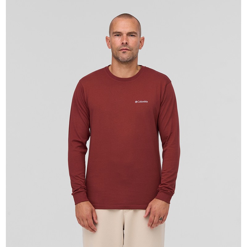 Columbia Cs0354 Csc M Basic Sm Logo Ls Tee Erkek Uzun Kollu T-Shirt 9110161681 (9110161681) Bordo