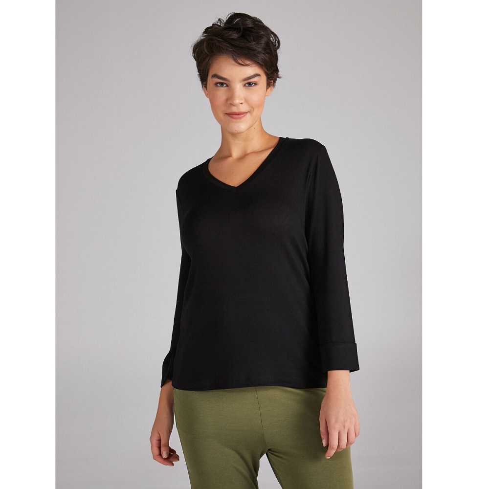 Faik Sönmez Kadın T-shirt B00018 (B00018) Siyah