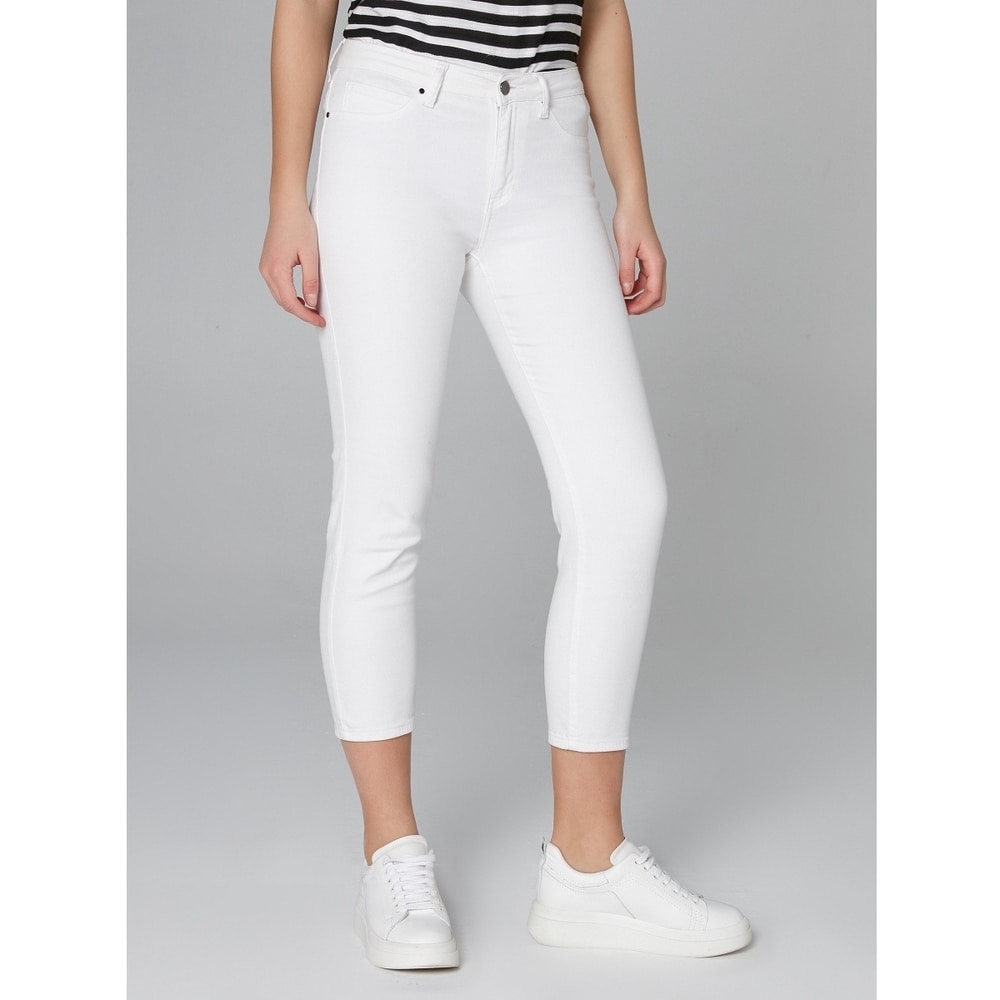 Faik Sönmez Kadın Slim Fit Coton Parça Boya Pantolon B00044 (B00044) Faik Sönmez Kadın Slim Fit Coton Parça Boya Pantolon B00044 (B00044)