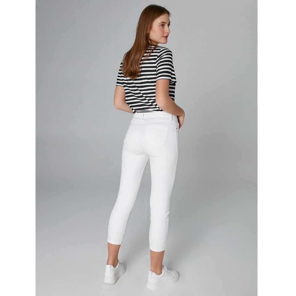 Faik Sönmez Kadın Slim Fit Coton Parça Boya Pantolon B00044 (B00044) Faik Sönmez Kadın Slim Fit Coton Parça Boya Pantolon B00044 (B00044)