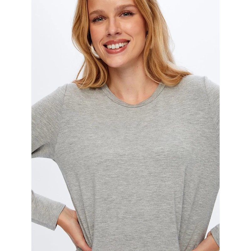 Faik Sönmez Yuvarlak Yaka Kadın Uzun Kol T-Shirt BW26TSH005 (BW26TSH005) Faik Sönmez Yuvarlak Yaka Kadın Uzun Kol T-Shirt BW26TSH005 (BW26TSH005)