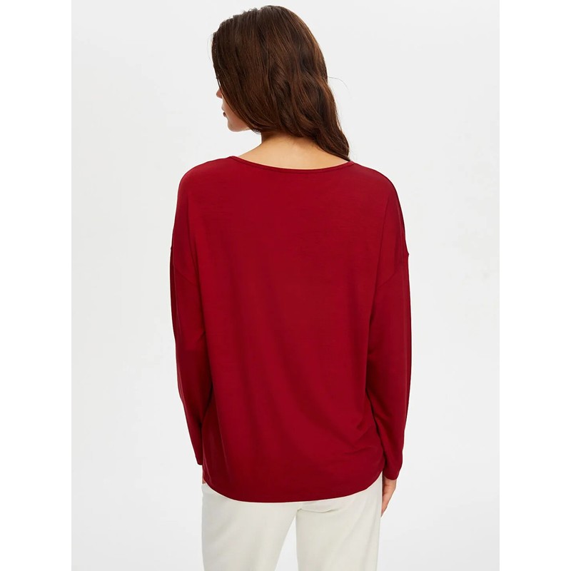 Faik Sönmez Yuvarlak Yaka Kadın Uzun Kol T-Shirt W26TSH007 (BW26TSH007) Faik Sönmez Yuvarlak Yaka Kadın Uzun Kol T-Shirt W26TSH007 (BW26TSH007)