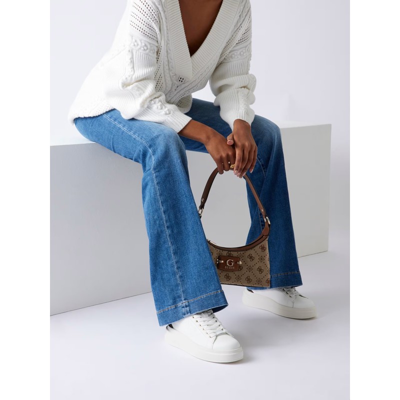 Guess Elbina Kadın Deri Sneaker Ayakkabı FLJELBFAL12 (FLJELBFAL12) Kahve