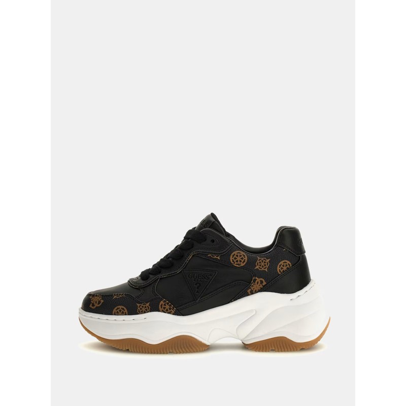 Guess Hapyy 4G Logolu Kadın Sneaker Ayakkabı FLTHPYFAL12 (FLTHPYFAL12) Siyah