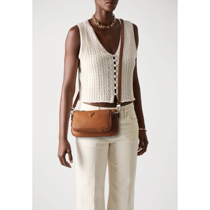 Guess Noelle Saffiano Mini Kadın Çapraz Çanta HWZG9672710 (HWZG9672710) Taba