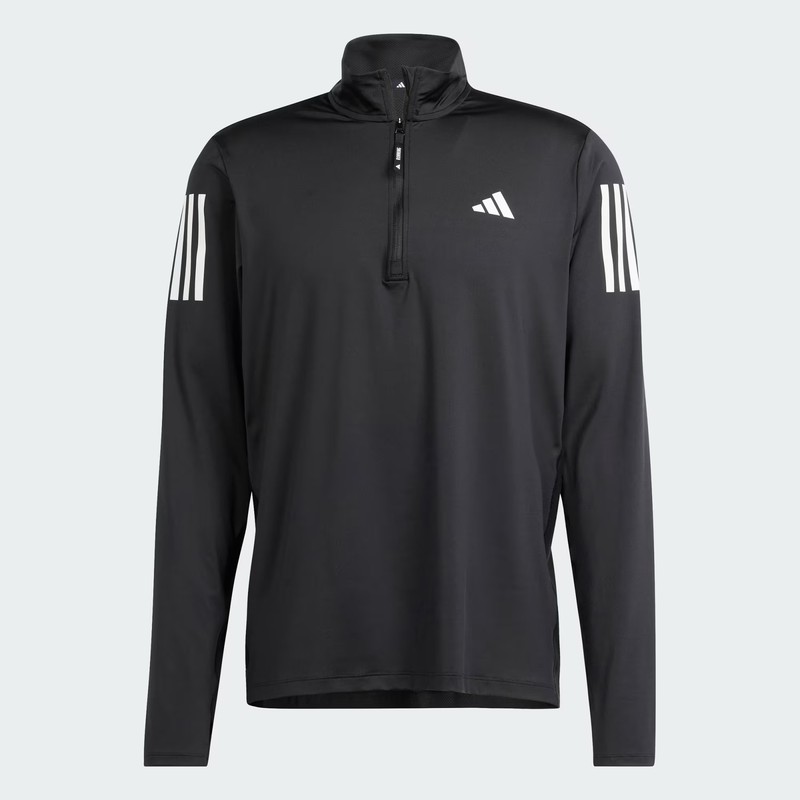 Adidas Own the Run Half-Zip Fermuarlı Erkek Sweatshirt IN1490 (IN1490) Siyah