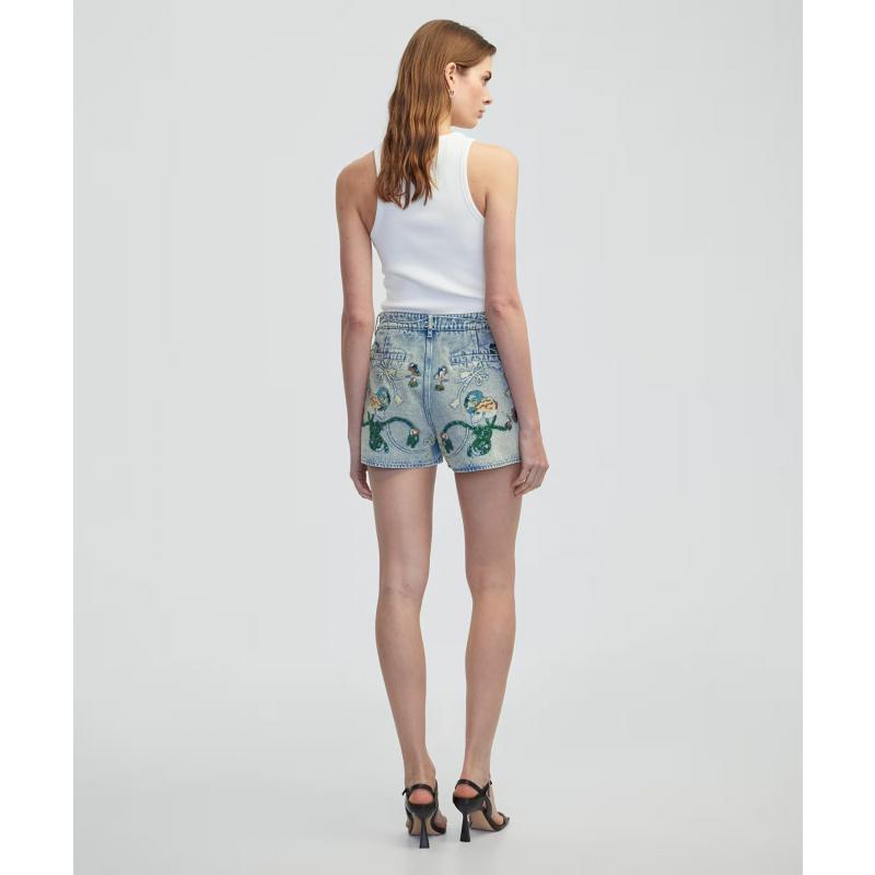 İpekyol Floral Nakışlı Kadın Denim Şort IS1250013051 (IS1250013051) İpekyol Floral Nakışlı Kadın Denim Şort IS1250013051 (IS1250013051)