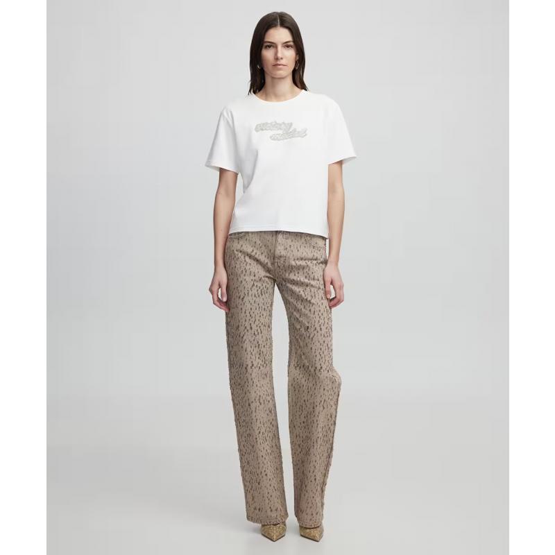 İpekyol Slogan Nakışlı Kadın T-Shirt (IS1250070102) İpekyol Slogan Nakışlı Kadın T-Shirt (IS1250070102)