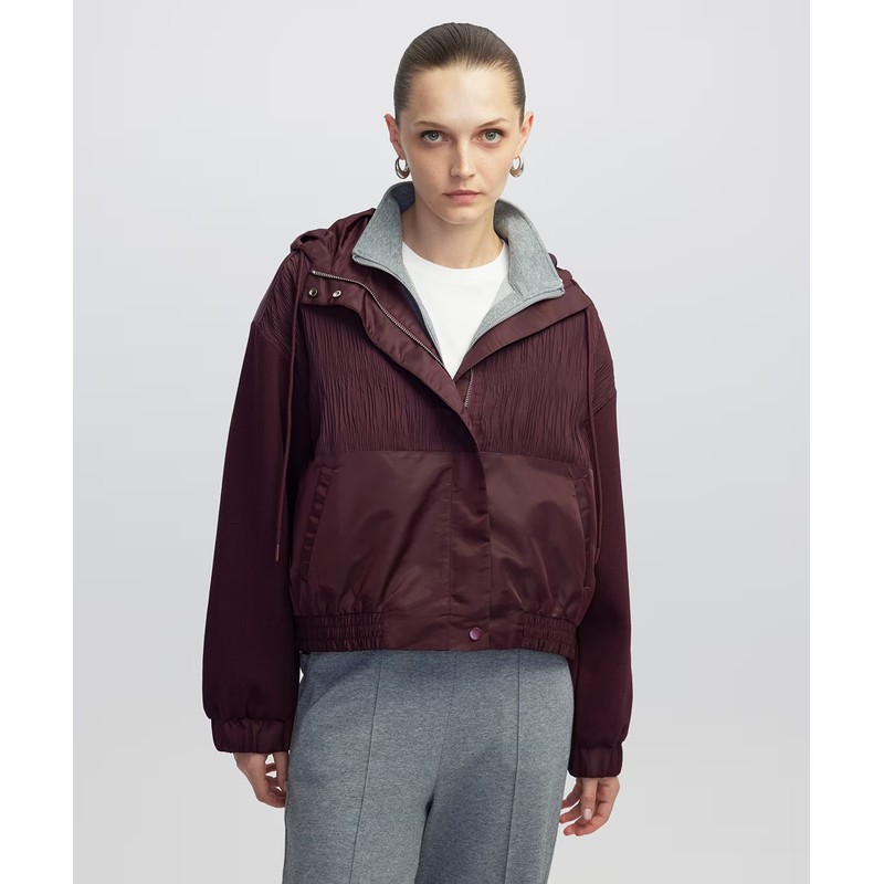 İpekyol Triko Mix Elastik Bel Kadın Mont (IW6250012192) Bordo