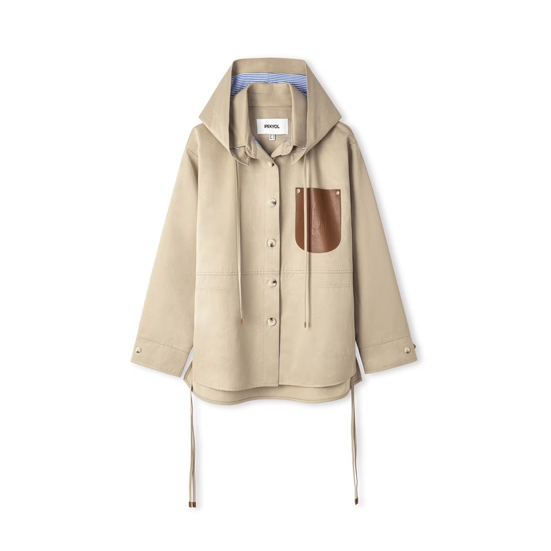 İpekyol Monogramlı Suni Deri Cepli Kadın Mont (IW6250012197) İpekyol Monogramlı Suni Deri Cepli Kadın Mont (IW6250012197)