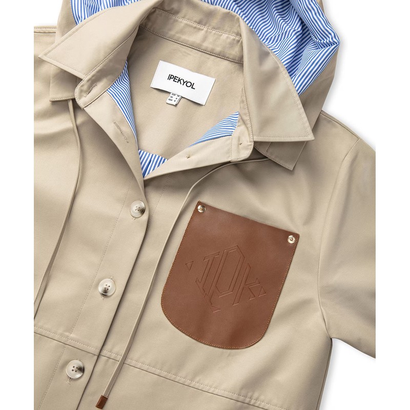 İpekyol Monogramlı Suni Deri Cepli Kadın Mont (IW6250012197) İpekyol Monogramlı Suni Deri Cepli Kadın Mont (IW6250012197)