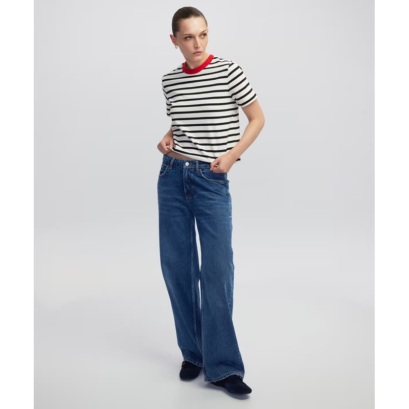 İpekyol Palazzo Fit Kadın Jean Pantolon (IW6250018010) Koyu İndigo