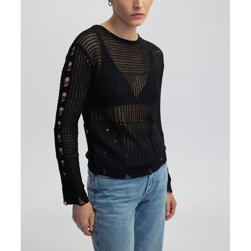 İpekyol Eskitme Efektli Ajurlu Kadın Triko (IW6250050017) İpekyol Eskitme Efektli Ajurlu Kadın Triko (IW6250050017)