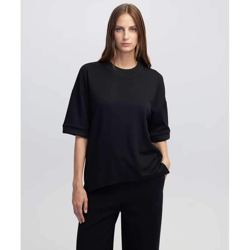 İpekyol Rahat Kesim Kadın Tişört (IW6250070089) Siyah İpekyol Rahat Kesim Kadın Tişört (IW6250070089) Siyah