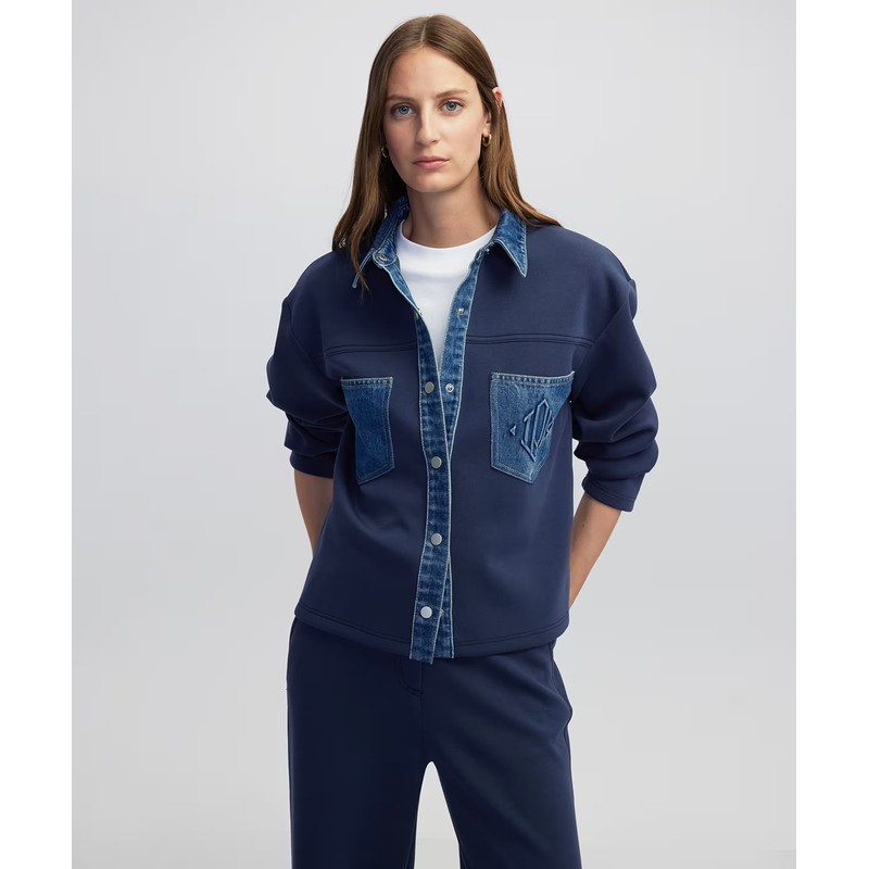 İpekyol Denim Mix Kadın Sweatshirt (IW6250091037) Lacivert