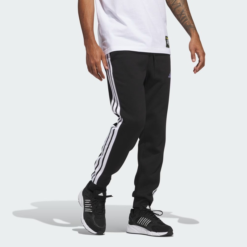 Adidas Essentials 3-Stripes Fleece Erkek Polar Eşofman Altı JD1861 (JD1861) Siyah