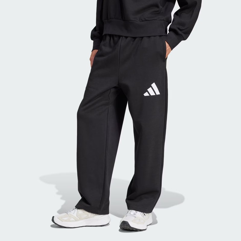 Adidas Essentials Wide-Leg 3 Bar Logo Erkek Eşofman Altı JF3567 (JF3567) Siyah