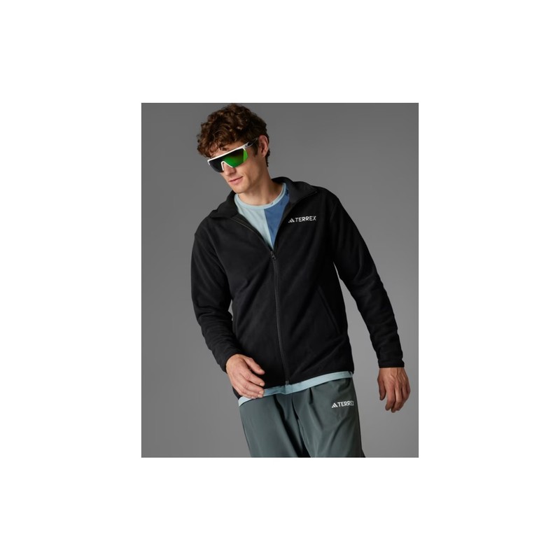 Adidas Multi Essentials Full-Zip Fleece Erkek Polar Ceket JP0795 (JP0795) Siyah